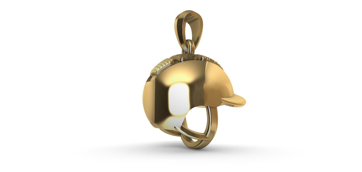 Equestrian Helmet Pendant 3D print model_2