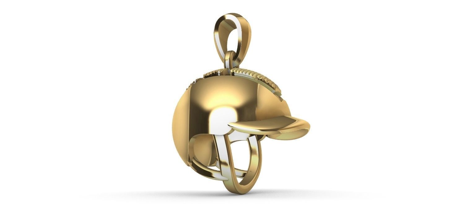 Equestrian Helmet Pendant 3D print model_19