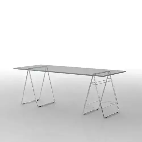Long Glass Foldable Table
