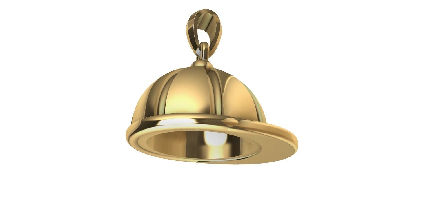 Equestrian Cap Pendant  3D print model_3