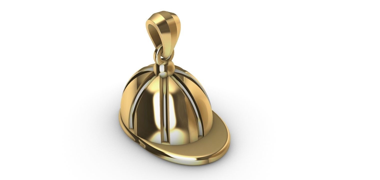Equestrian Cap Pendant  3D print model_13