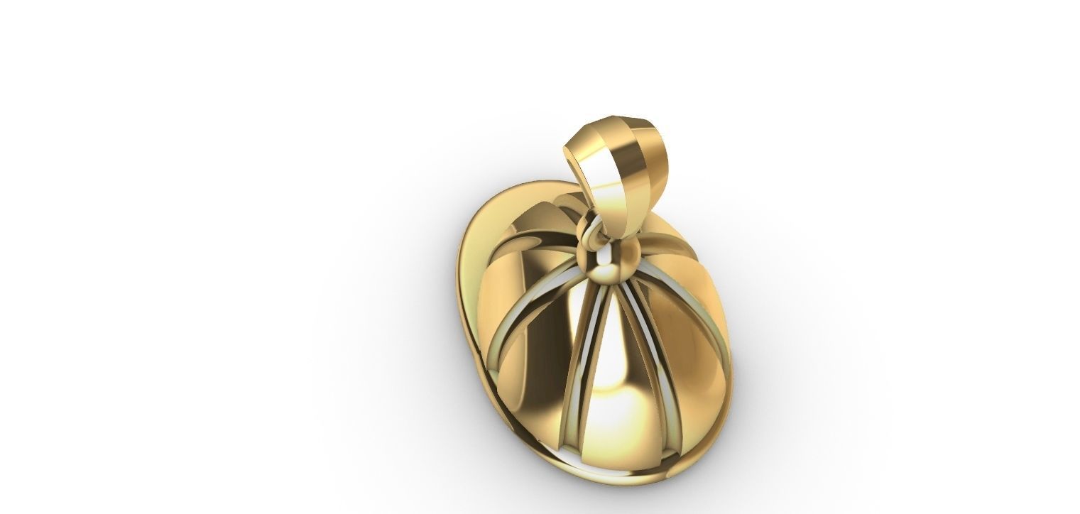 Equestrian Cap Pendant  3D print model_20