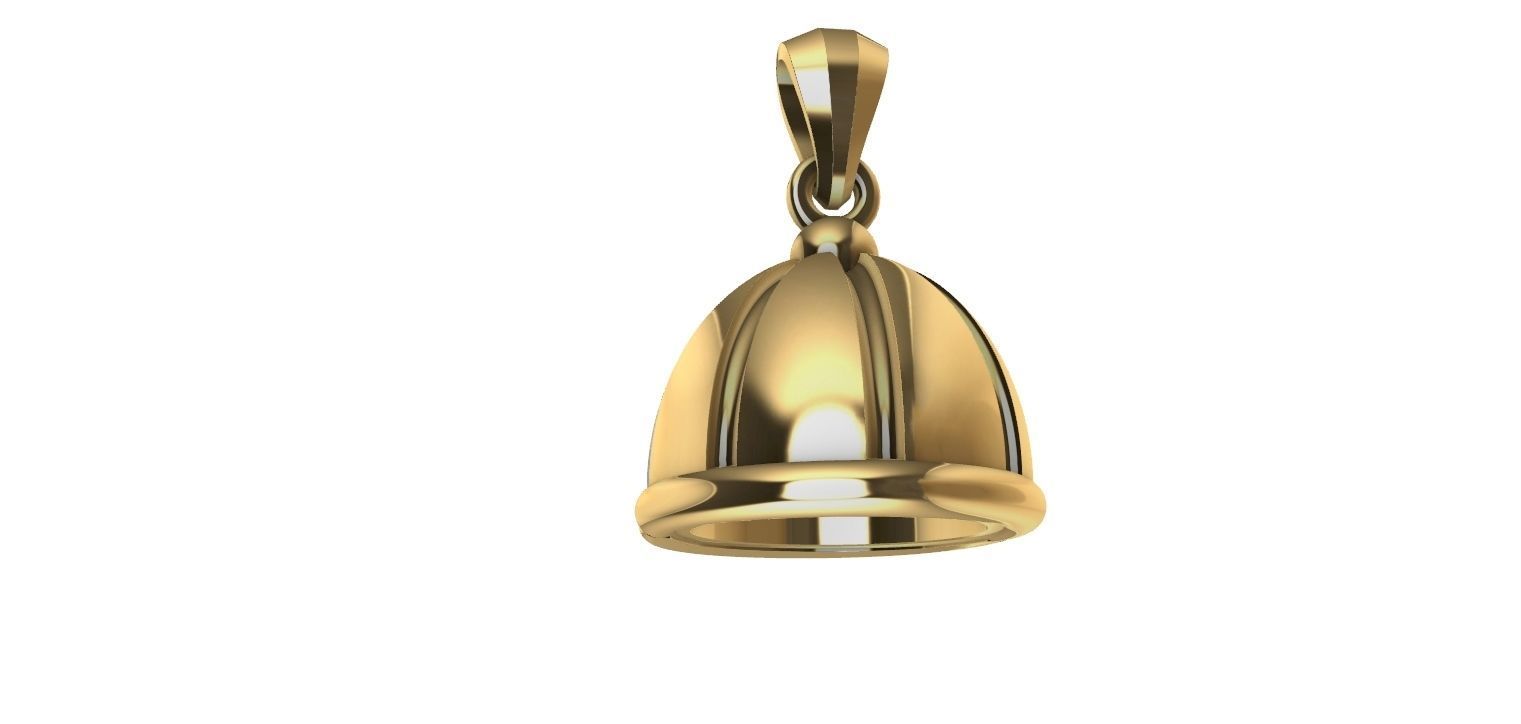 Equestrian Cap Pendant  3D print model_7