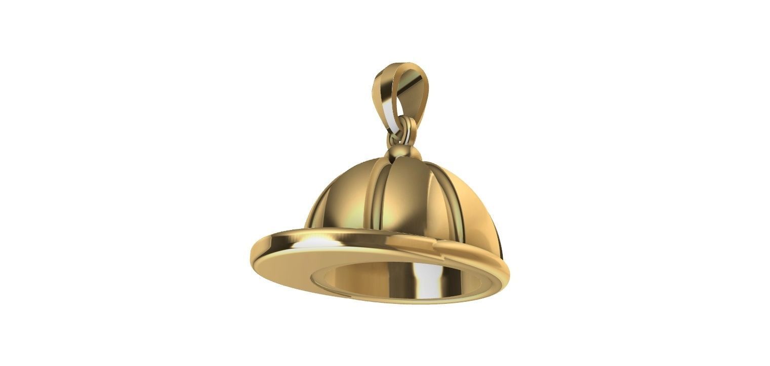 Equestrian Cap Pendant  3D print model_10