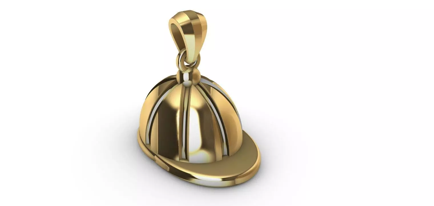 Equestrian Cap Pendant  3D print model_0