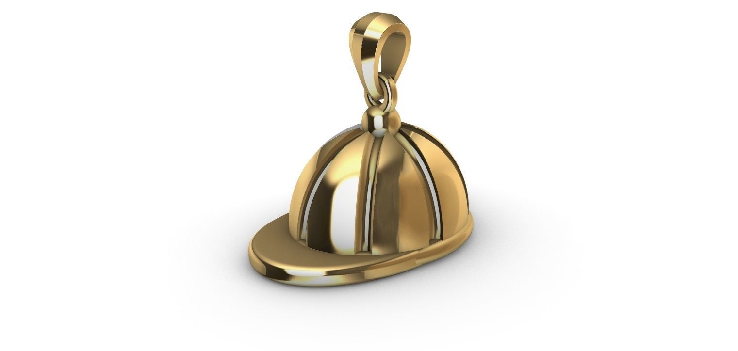 Equestrian Cap Pendant  3D print model_11