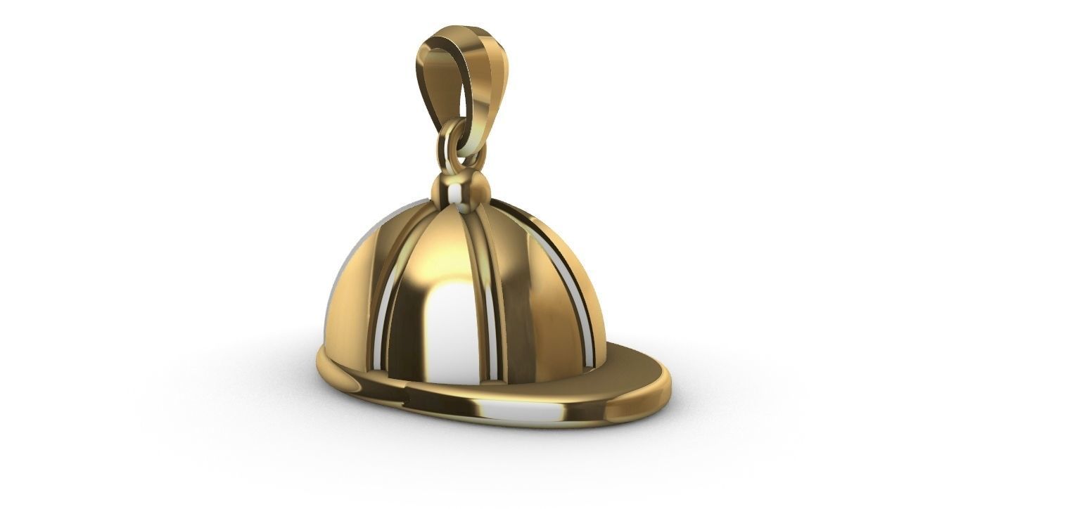 Equestrian Cap Pendant  3D print model_1