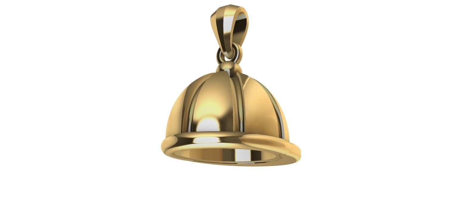 Equestrian Cap Pendant  3D print model_6