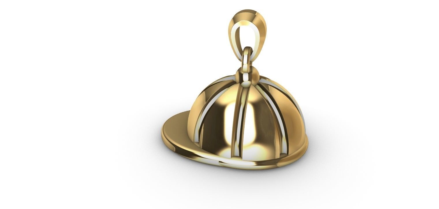 Equestrian Cap Pendant  3D print model_21