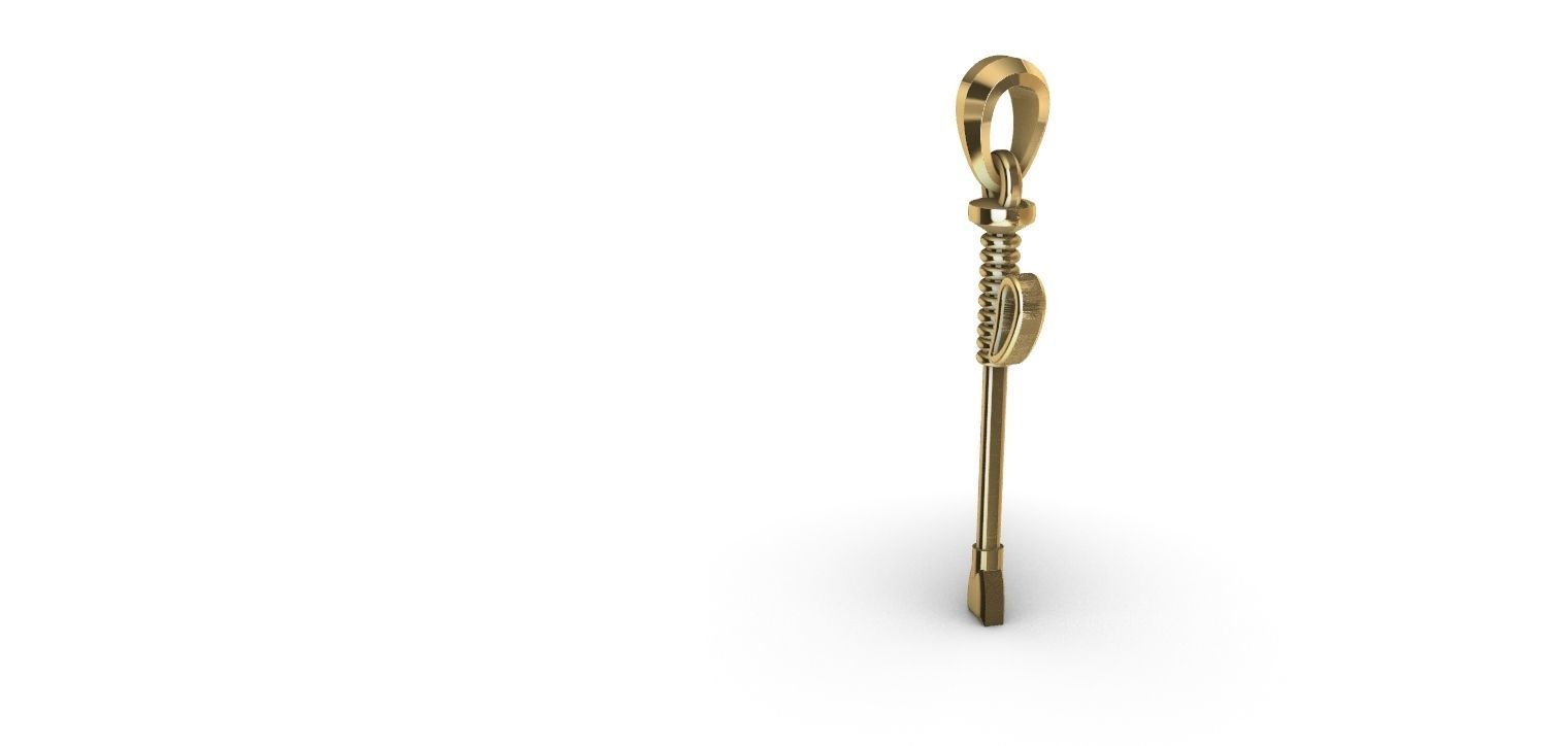 Riding Whip Pendant 3D print model_4