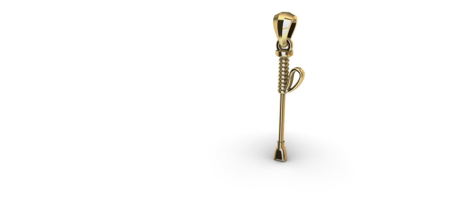 Riding Whip Pendant 3D print model_5