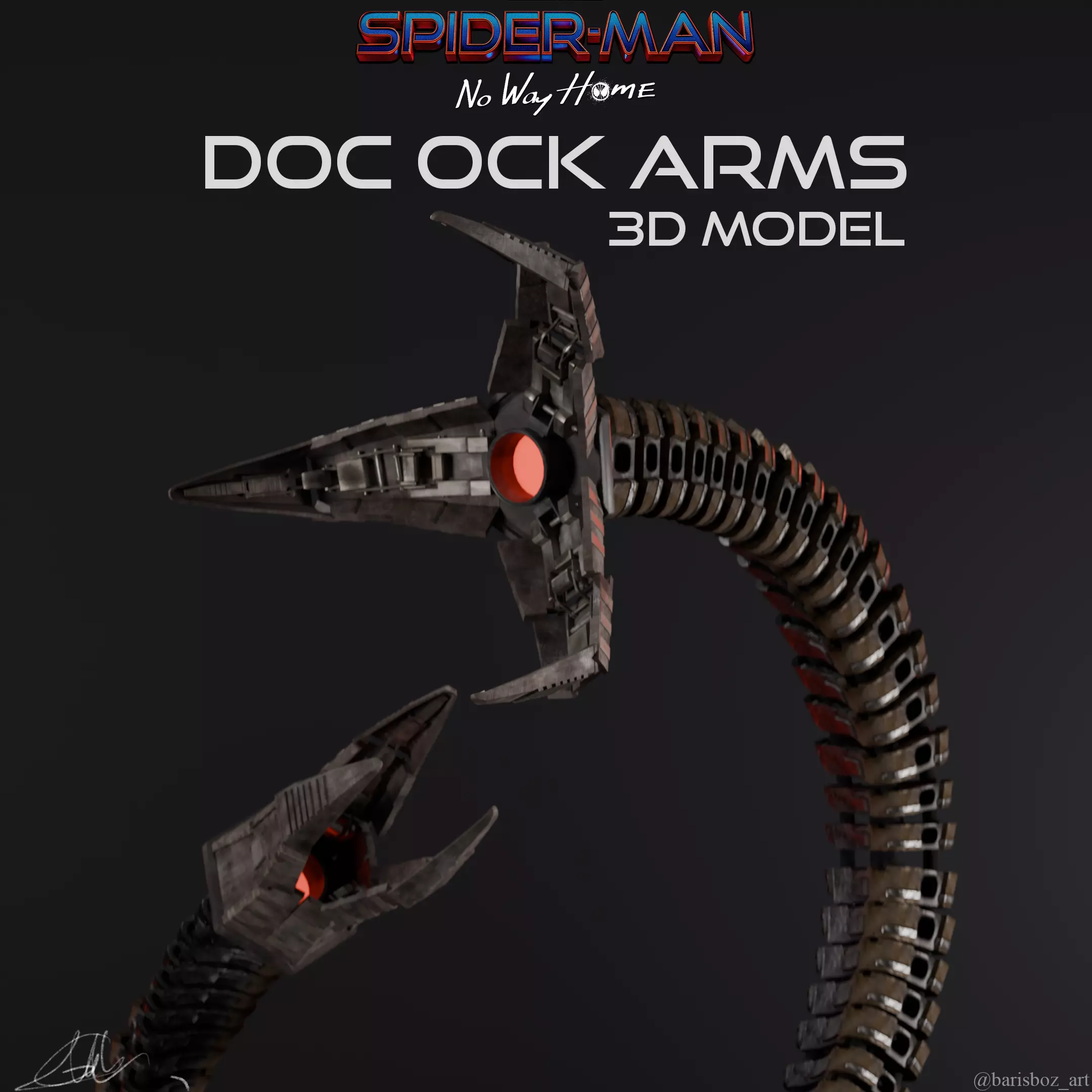  Spider-Man NWH Doc Ock Arms Rigged 3D model_0