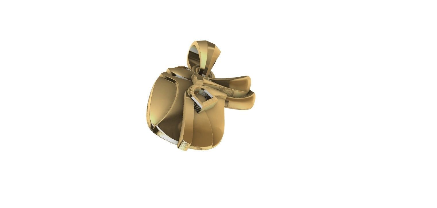 Horse Saddle Pendant - Cela de Cavalo  3D print model_16