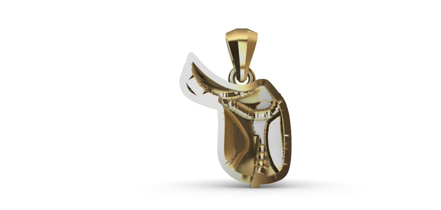 Horse Saddle Pendant - Cela de Cavalo  3D print model_9