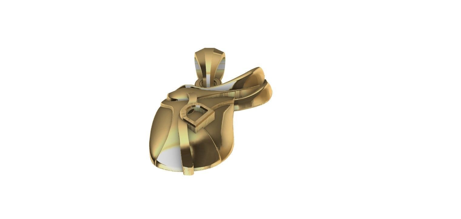 Horse Saddle Pendant - Cela de Cavalo  3D print model_15