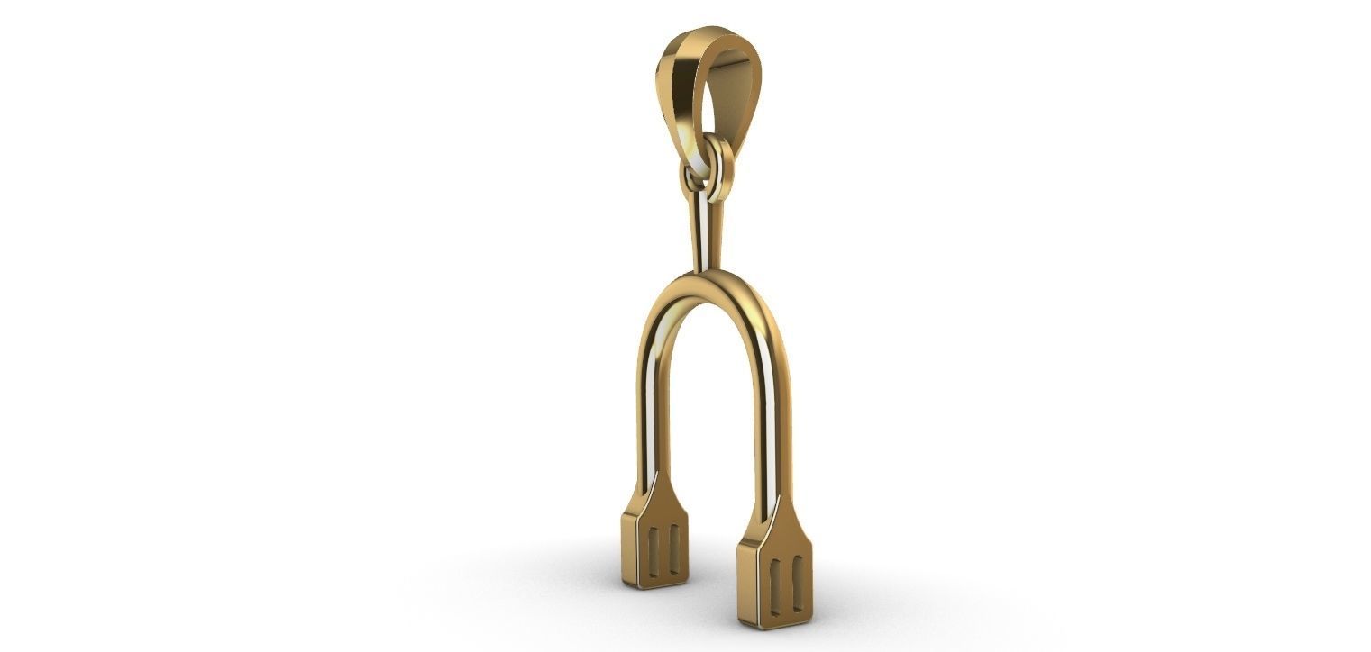 Horse Spur Pendant - Espora  3D print model_4