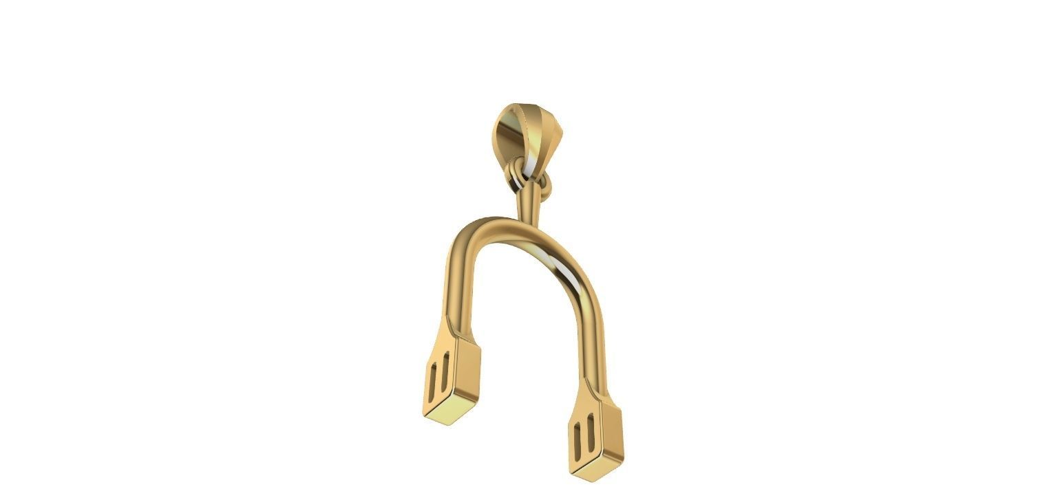 Horse Spur Pendant - Espora  3D print model_10