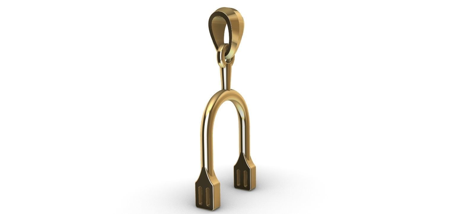Horse Spur Pendant - Espora  3D print model_1