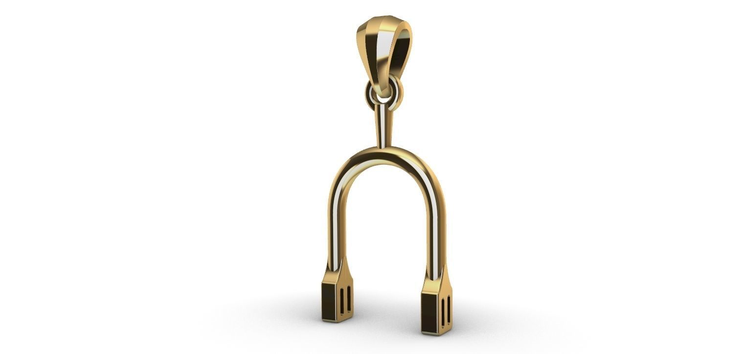 Horse Spur Pendant - Espora  3D print model_5