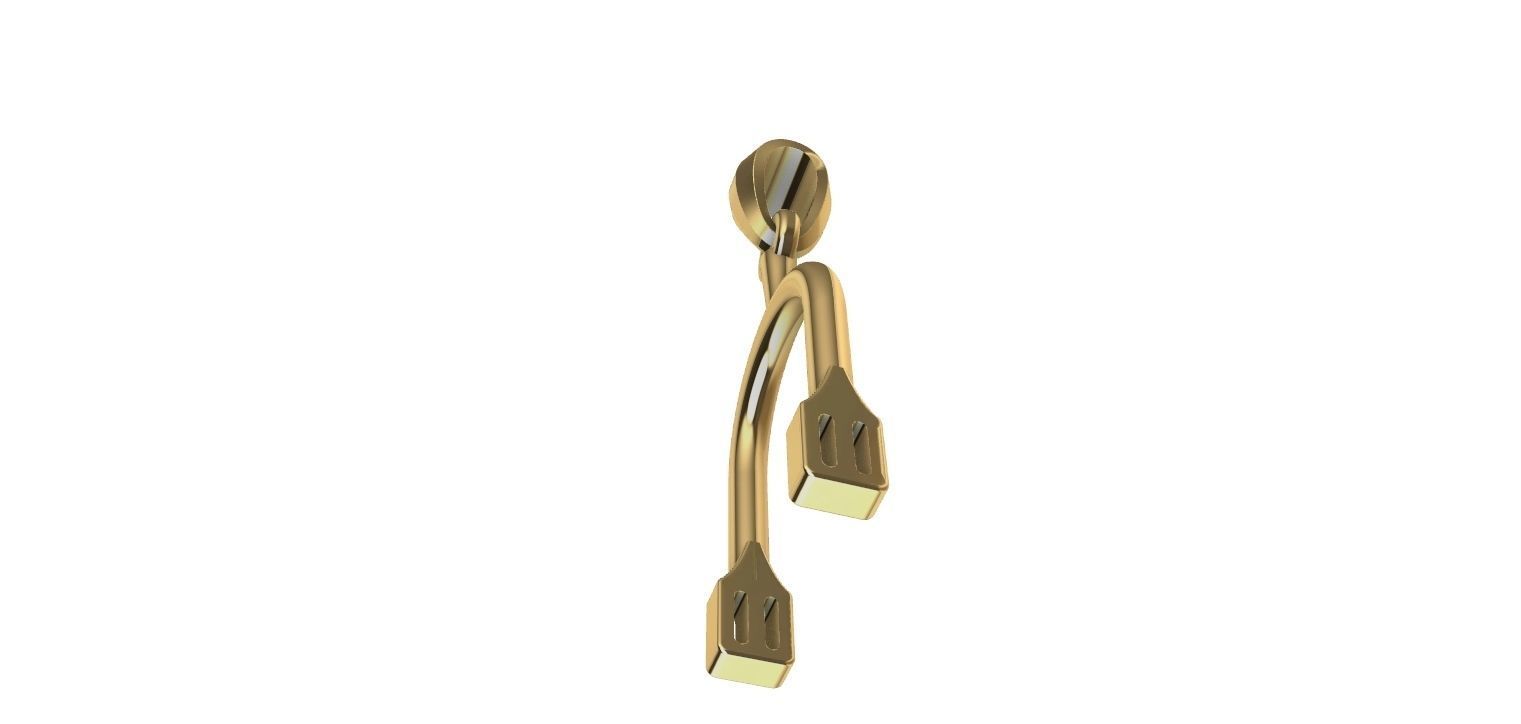 Horse Spur Pendant - Espora  3D print model_13