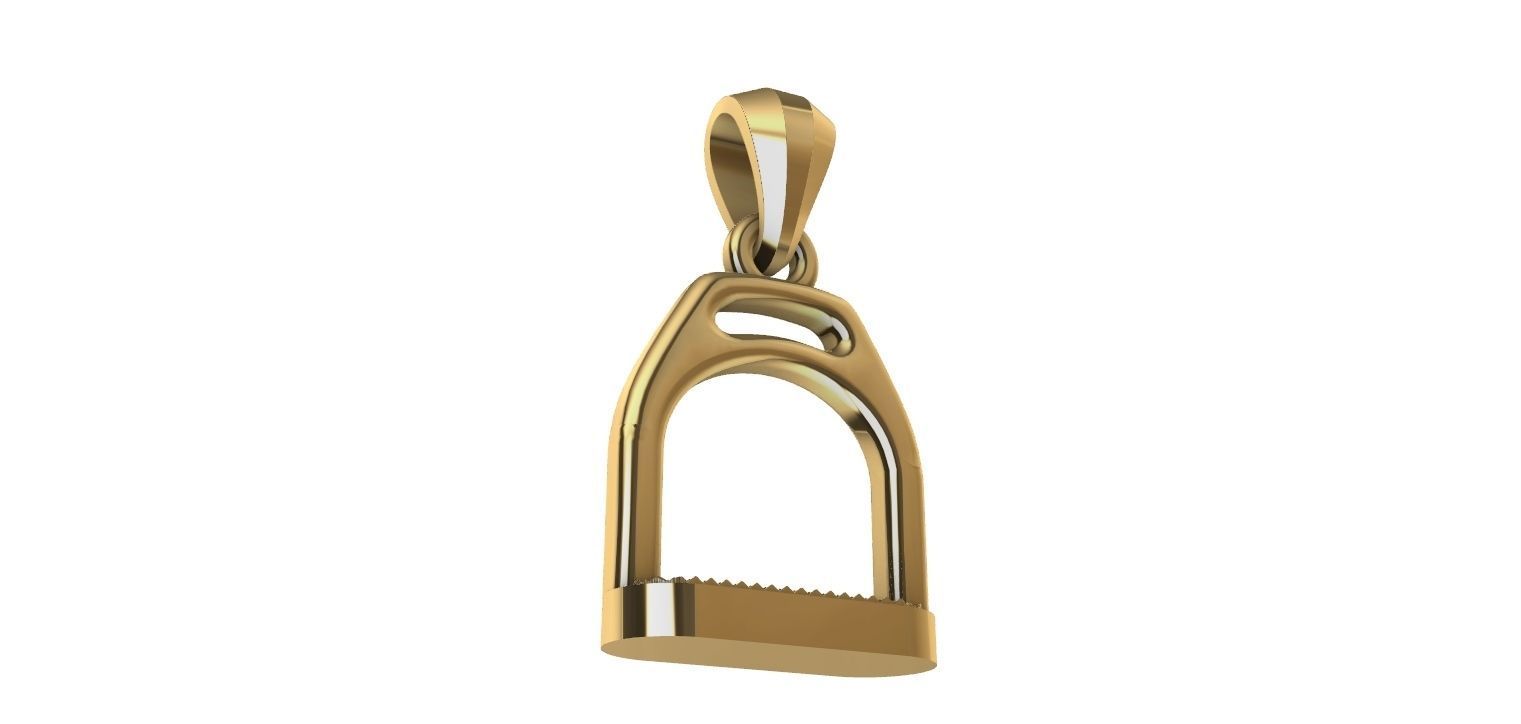 Horse Stirrup Pendant - Estribo  3D print model_6