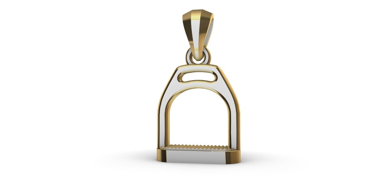 Horse Stirrup Pendant - Estribo  3D print model_5
