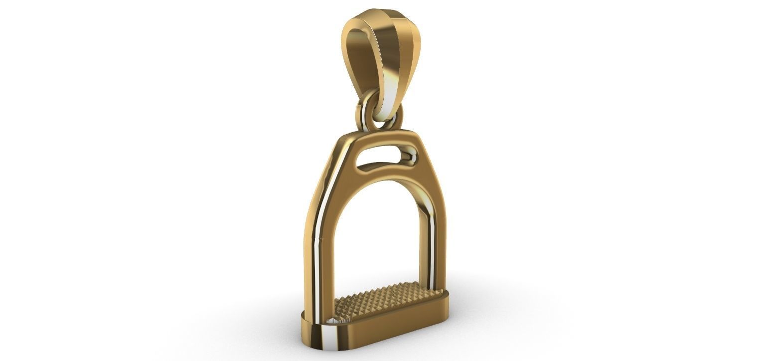 Horse Stirrup Pendant - Estribo  3D print model_1