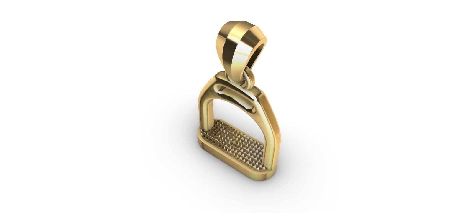 Horse Stirrup Pendant - Estribo  3D print model_11