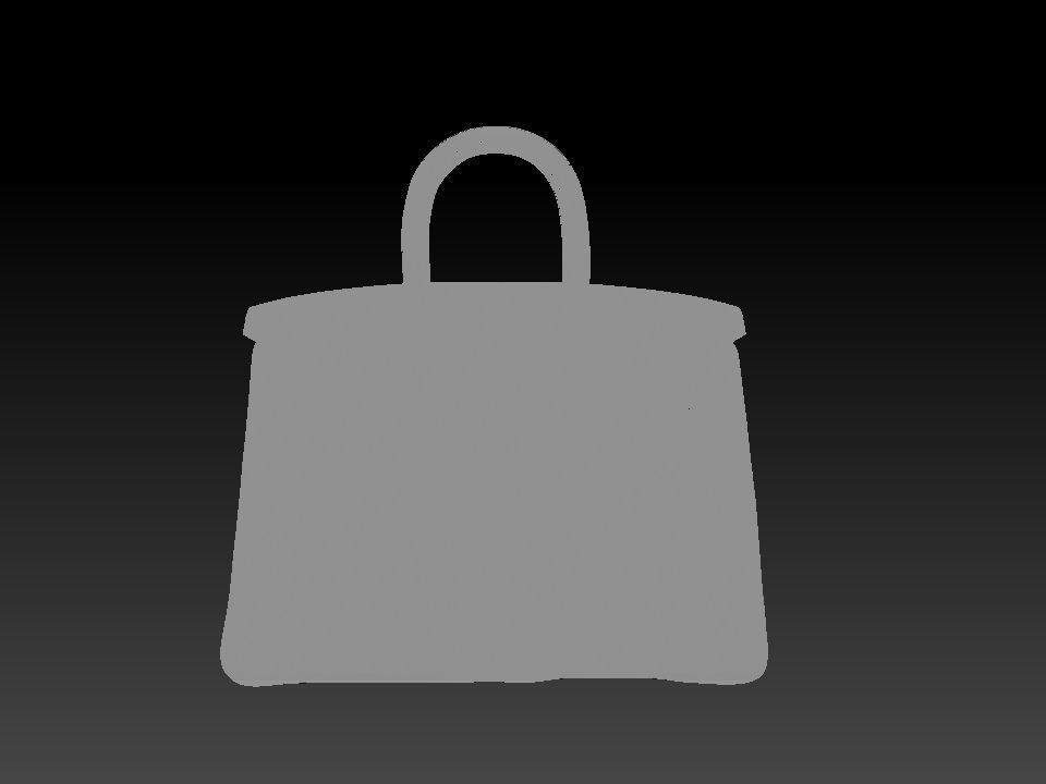 HERMES BIRKIN BAG bas relief  3D print model_13