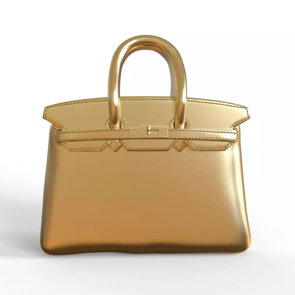HERMES BIRKIN BAG bas relief  3D print model_0