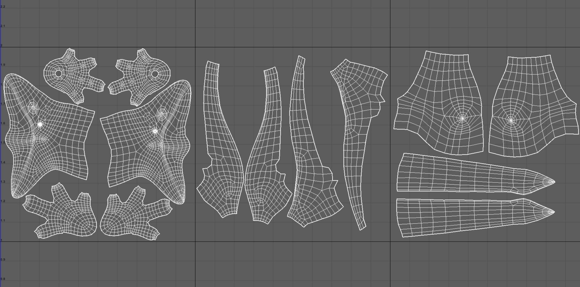 Skullcrawler creature Low-poly 3D model_4