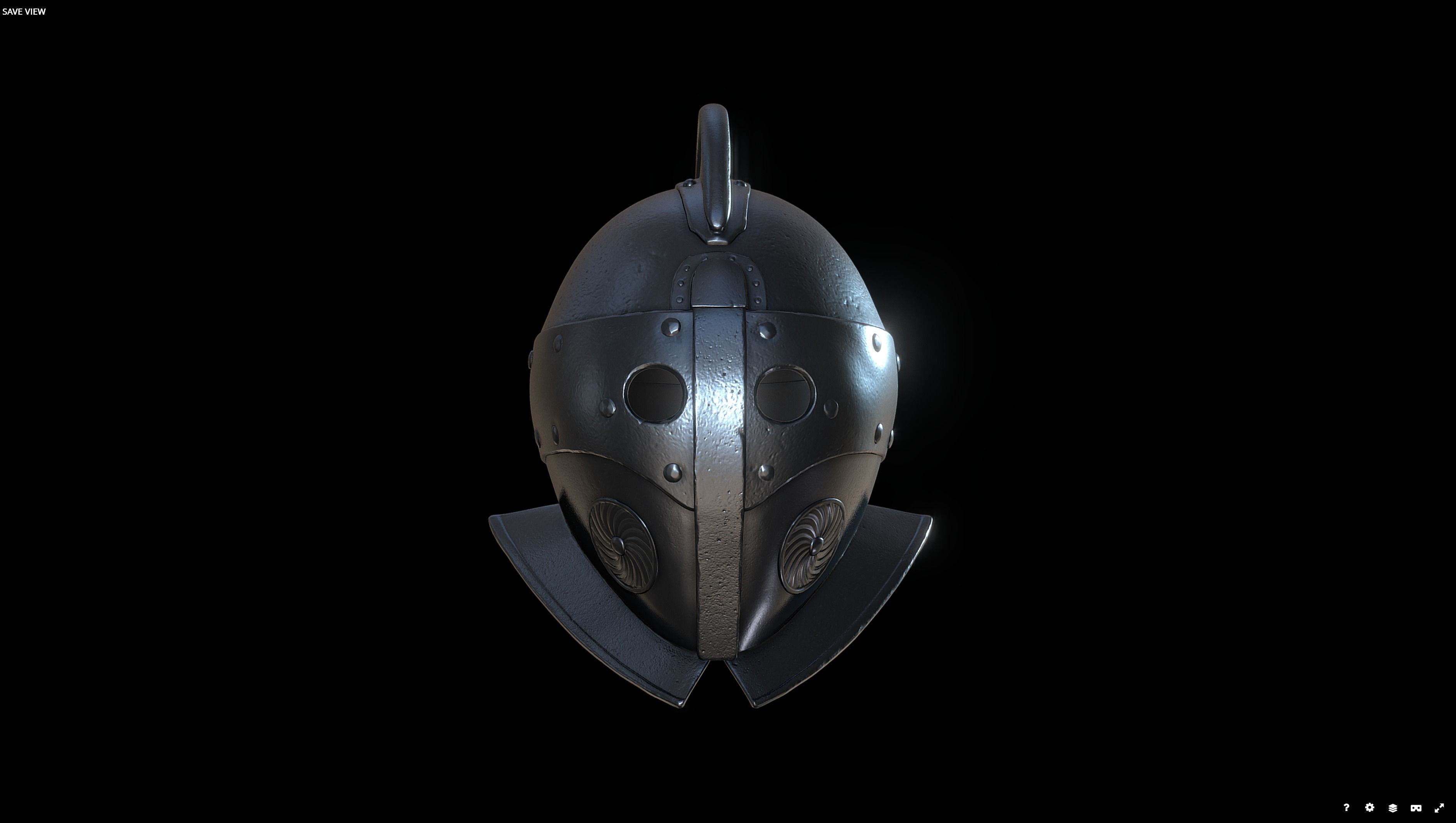 Gladiator Helmet - Secutor 3D model_1