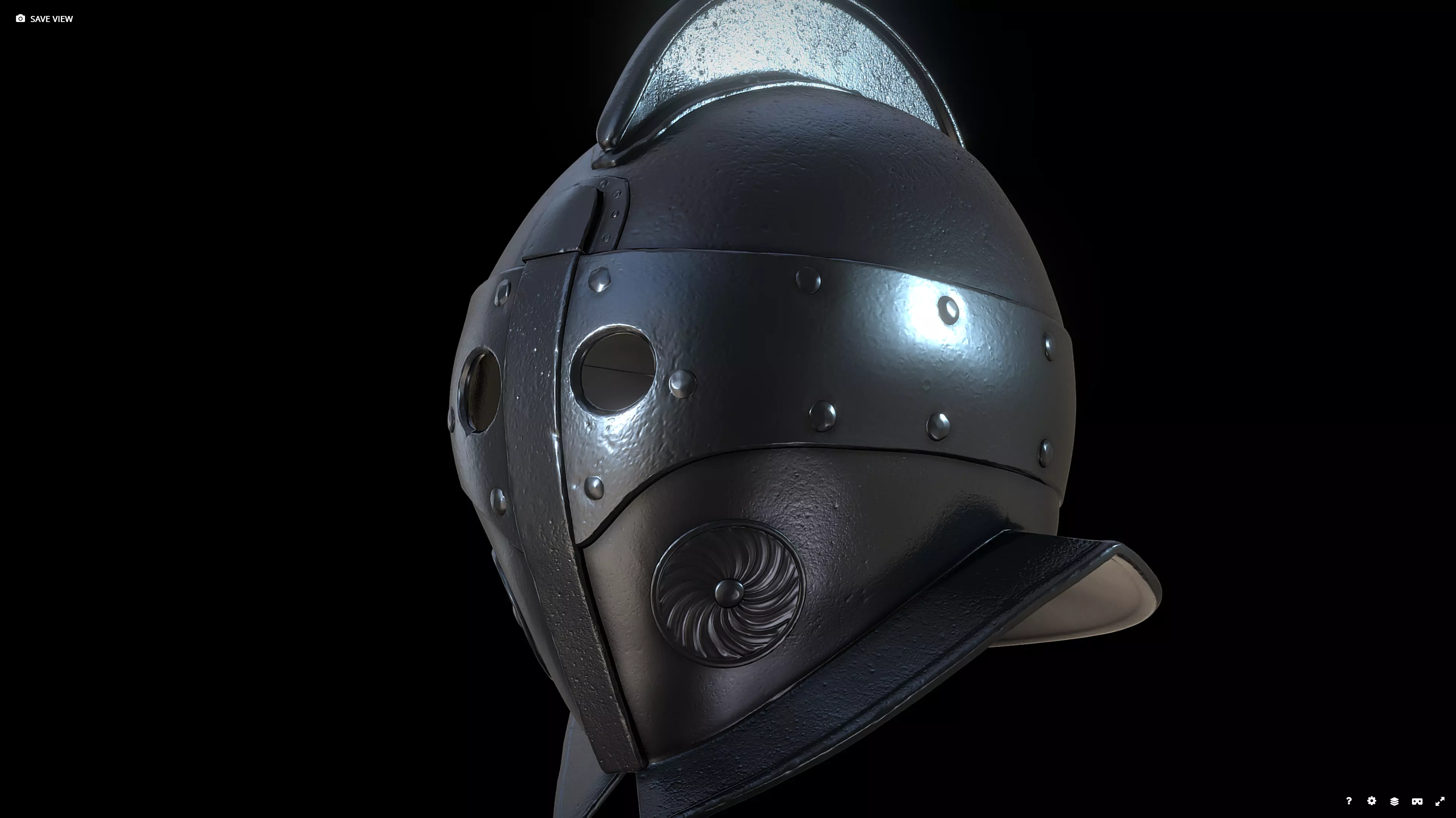 Gladiator Helmet - Secutor 3D model_0