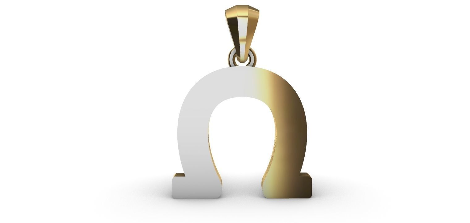 Horseshoe Pendant 3D print model_9