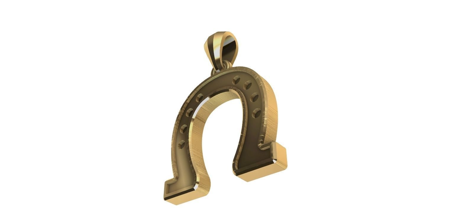Horseshoe Pendant 3D print model_14