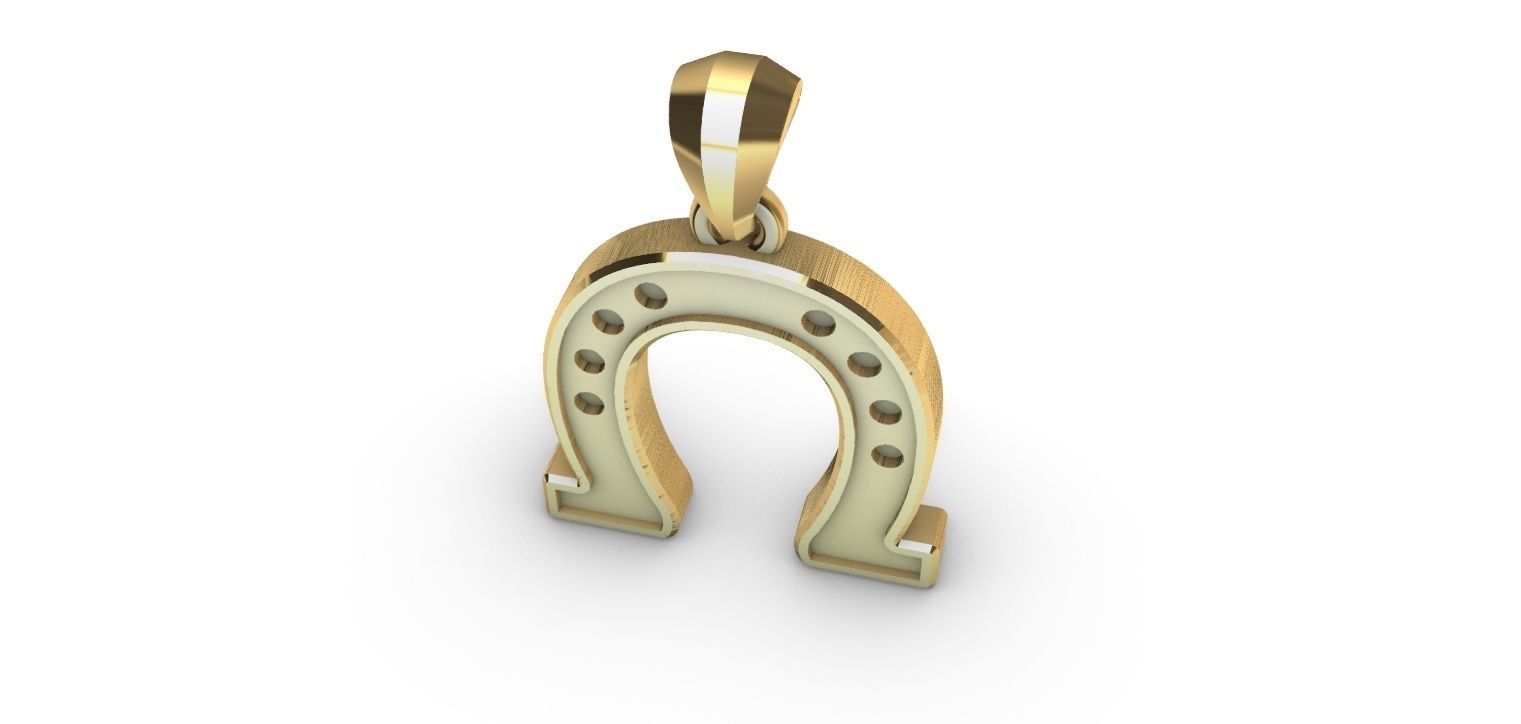 Horseshoe Pendant 3D print model_15