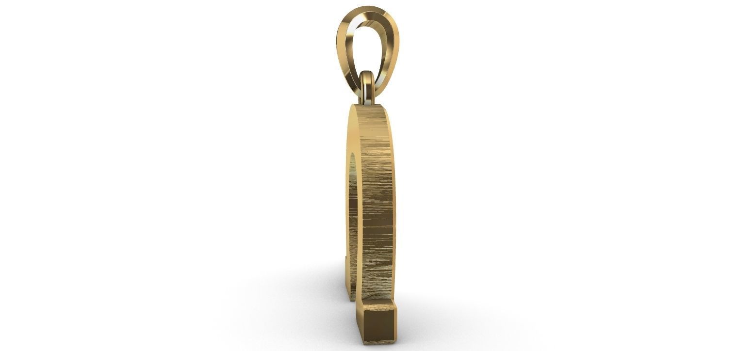 Horseshoe Pendant 3D print model_6