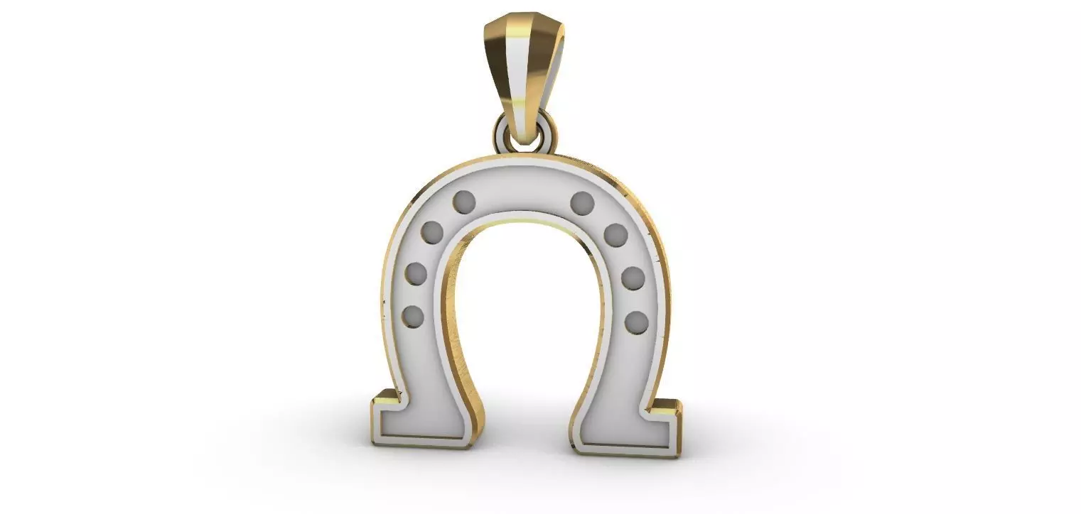 Horseshoe Pendant 3D print model_0