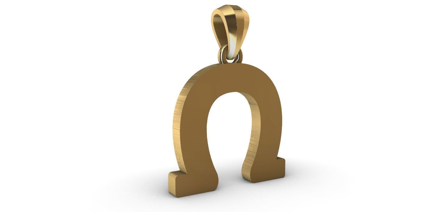 Horseshoe Pendant 3D print model_10