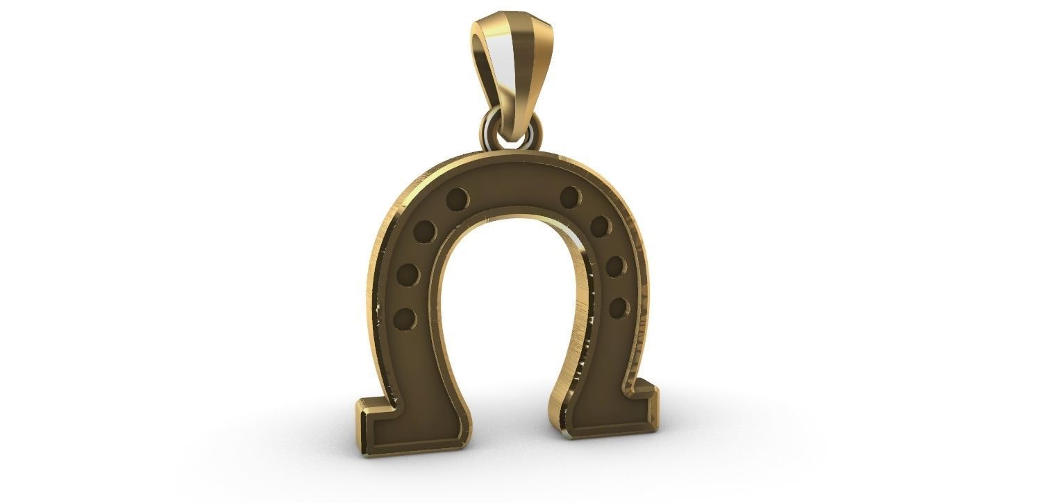 Horseshoe Pendant 3D print model_1