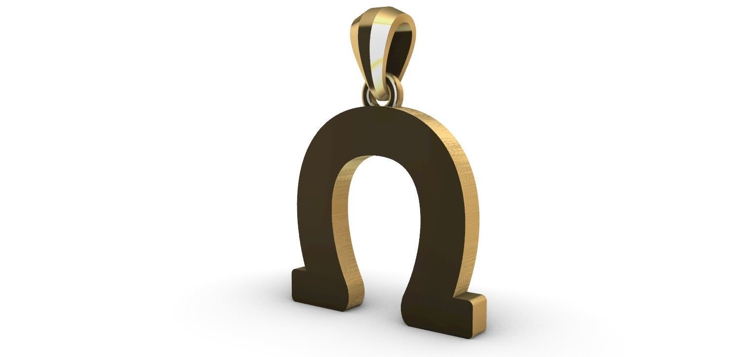 Horseshoe Pendant 3D print model_8