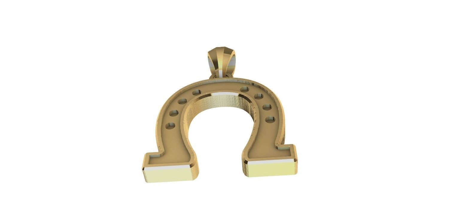 Horseshoe Pendant 3D print model_18
