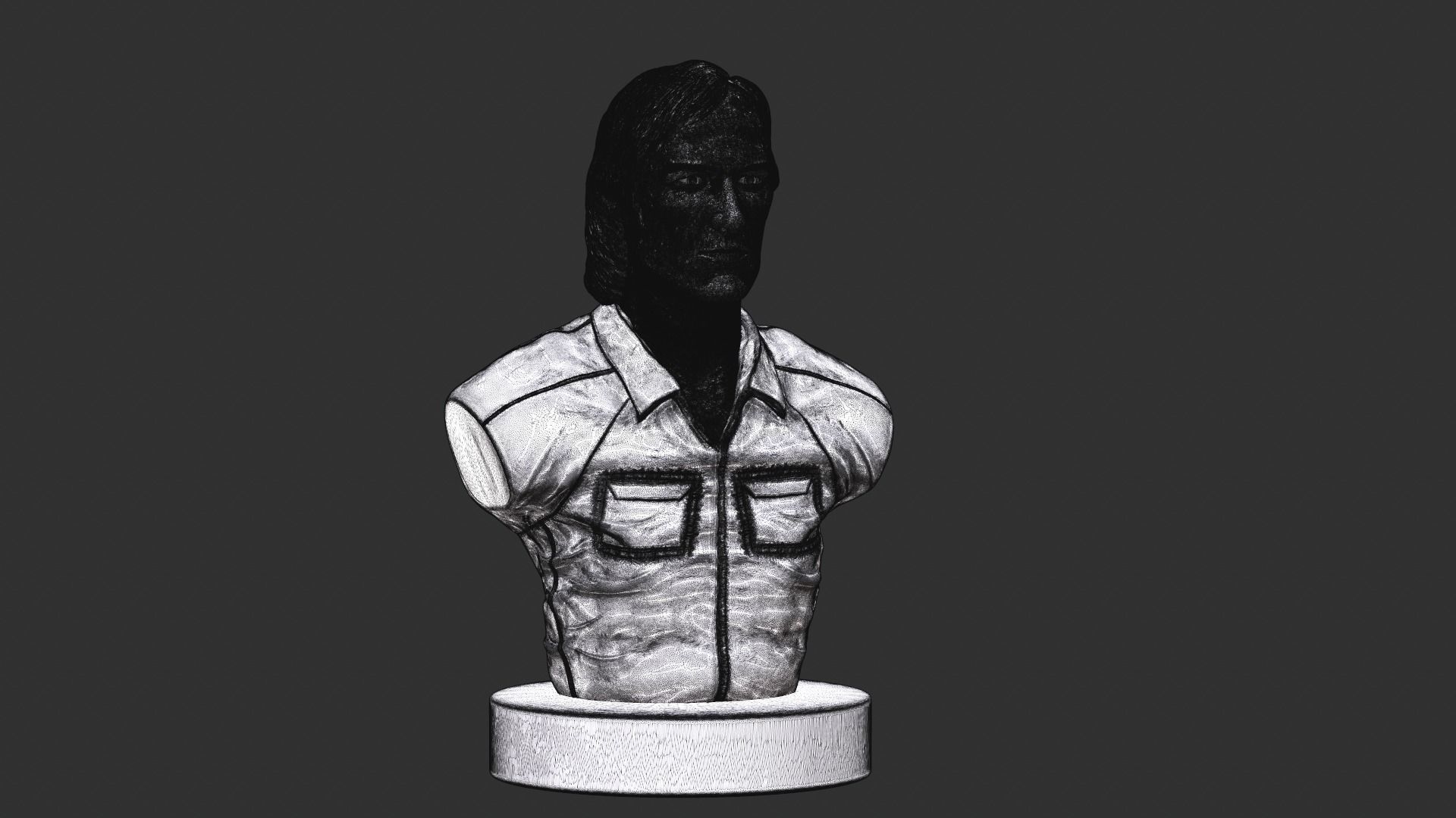 Townes Van Zandt 3D print model_25