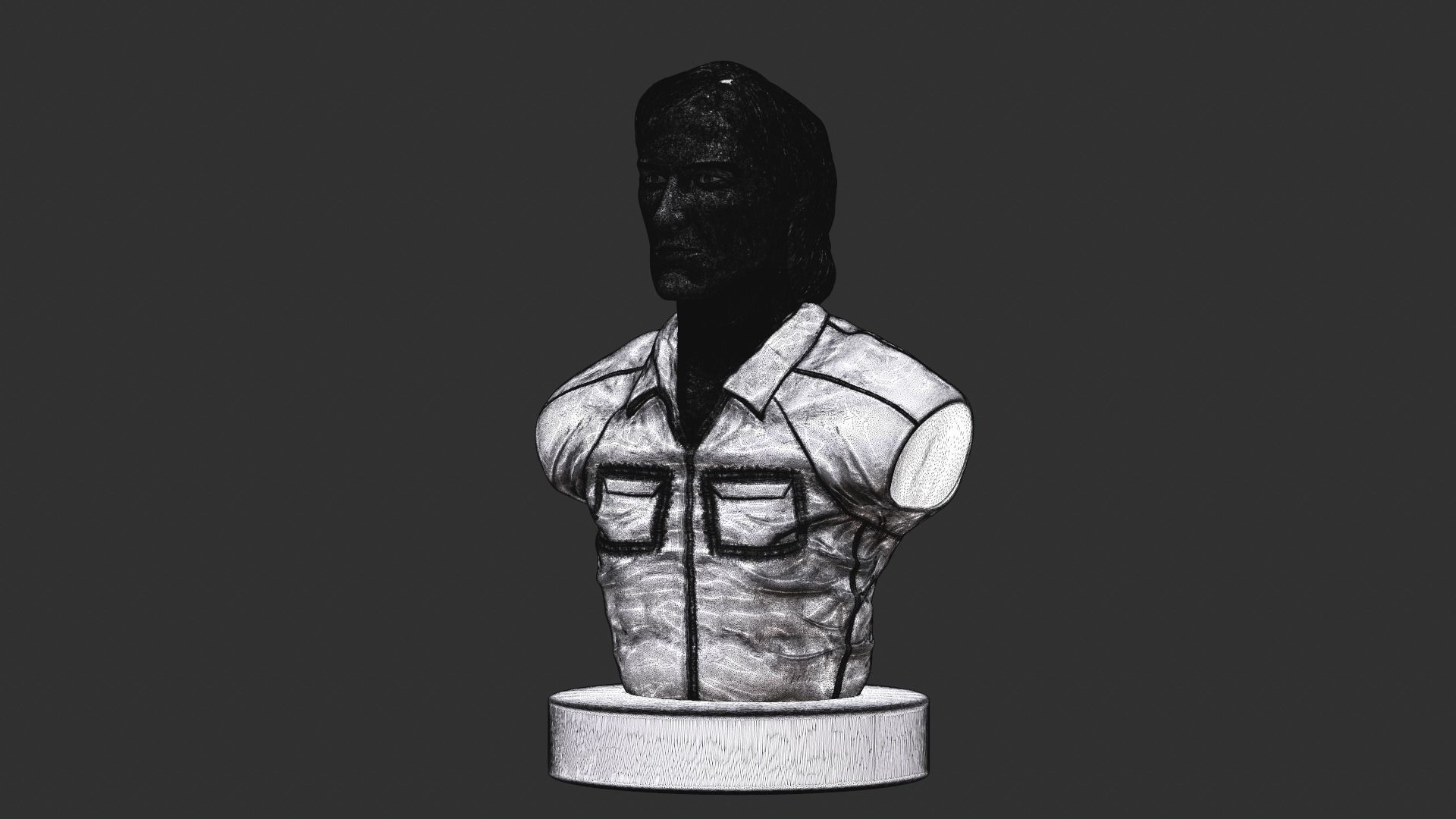 Townes Van Zandt 3D print model_26