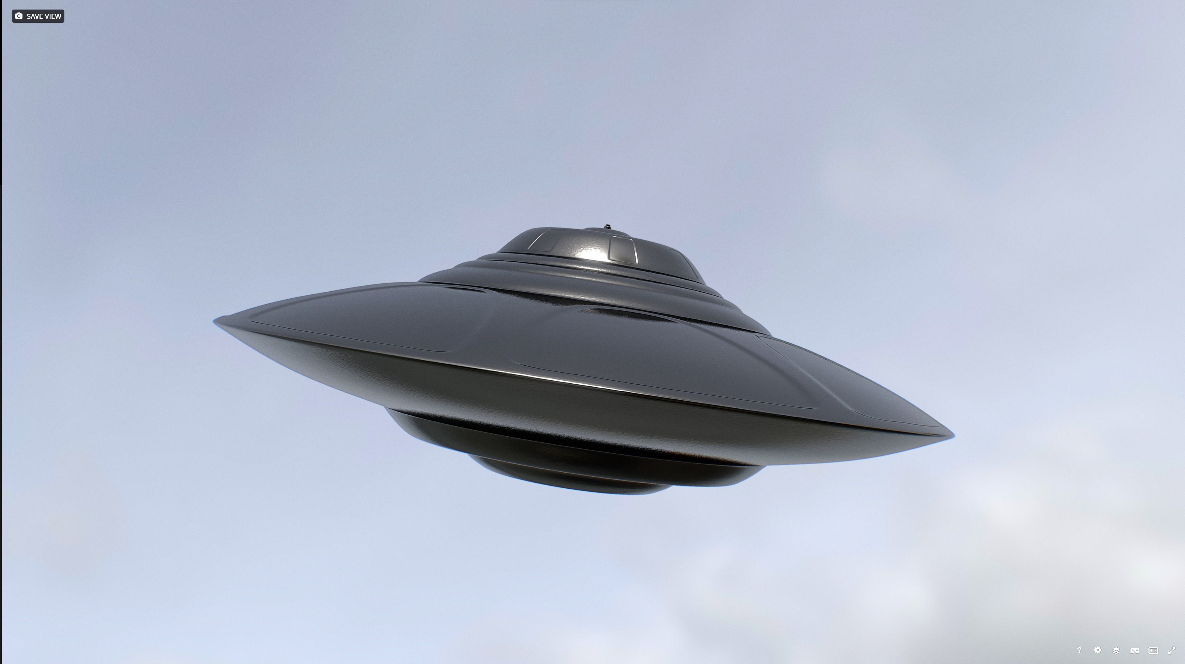 Flying saucer v2 - 3D printing 3D print model_1