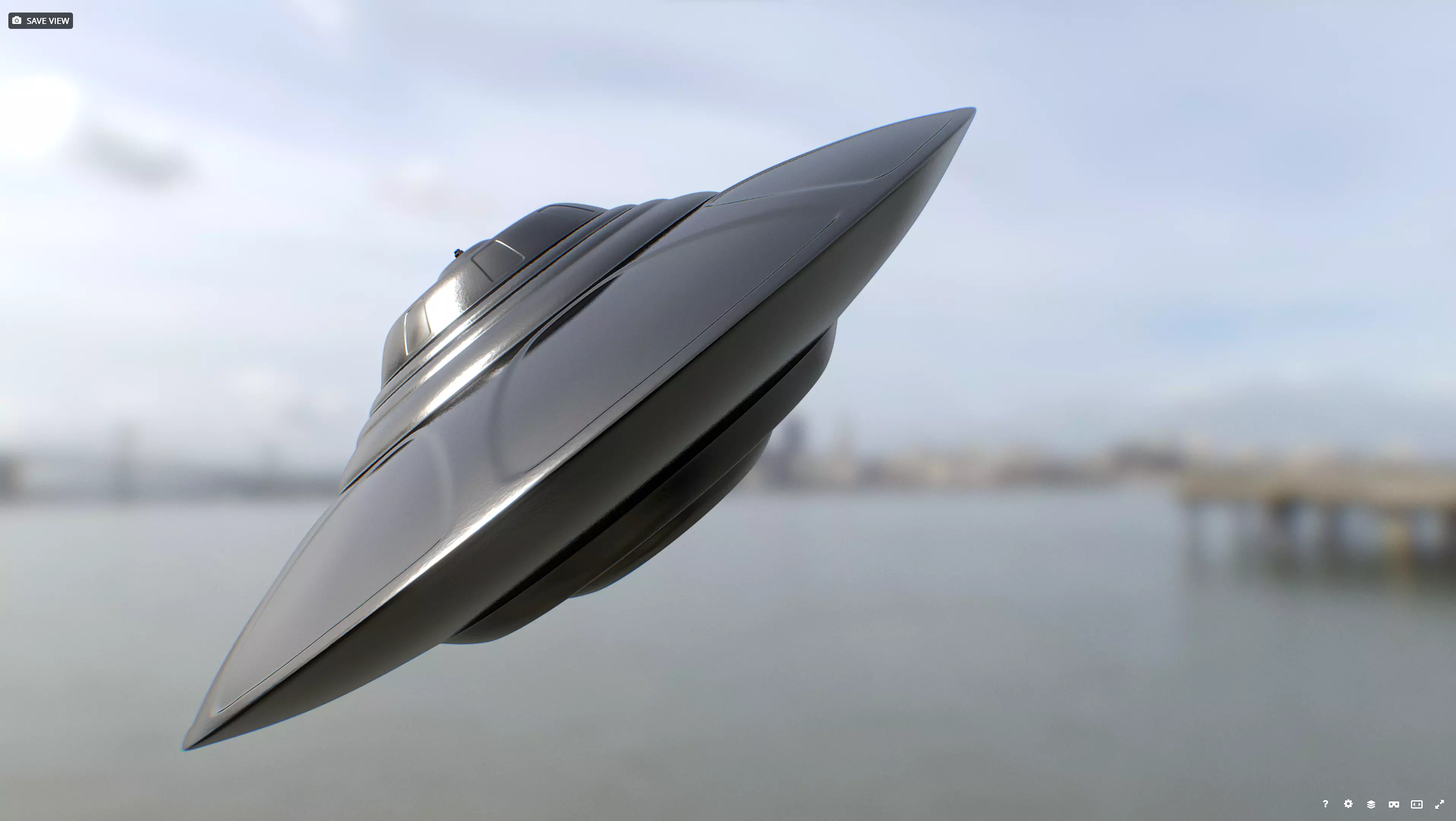 Flying saucer v2 - 3D printing 3D print model_0