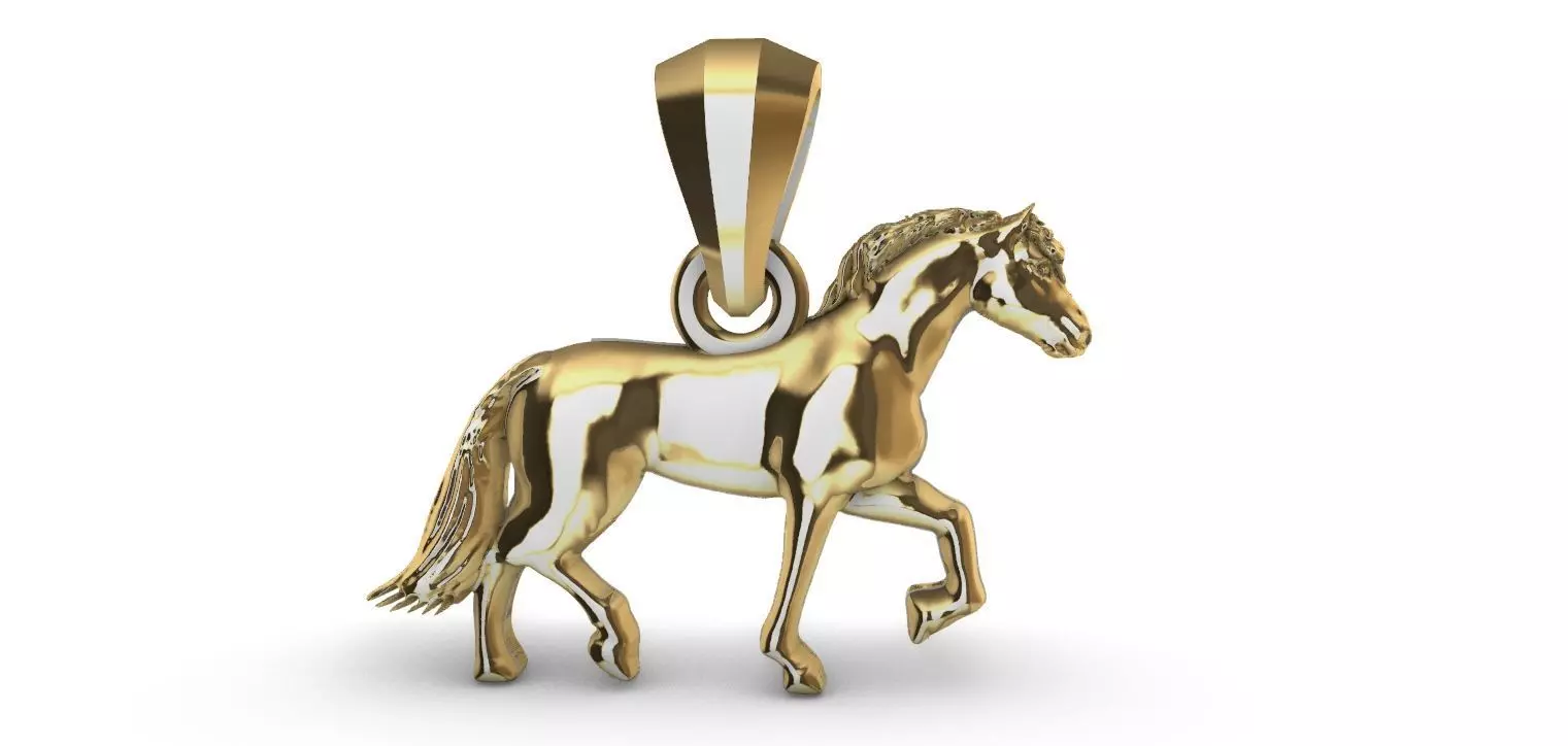 Trotting Horse Pendant - Cavalo trotando  3D print model_0
