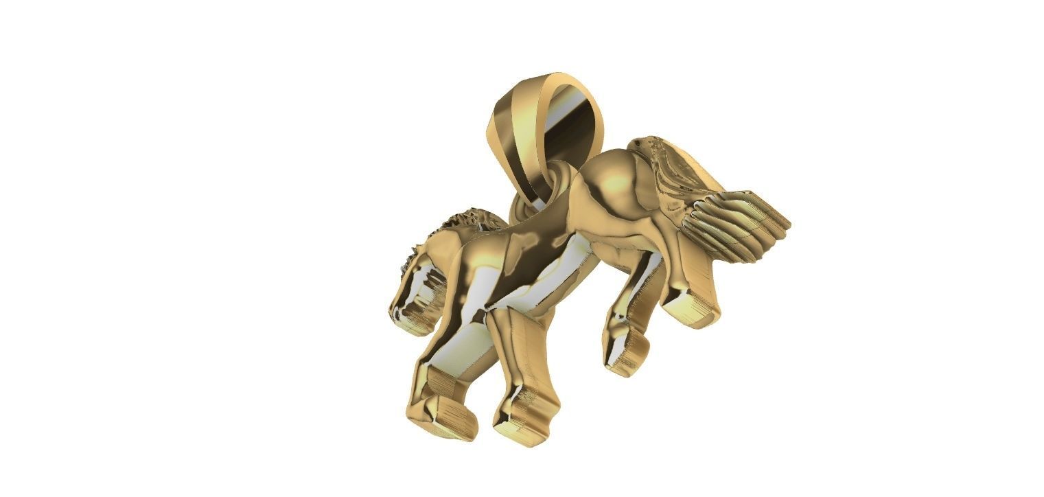 Trotting Horse Pendant - Cavalo trotando  3D print model_15