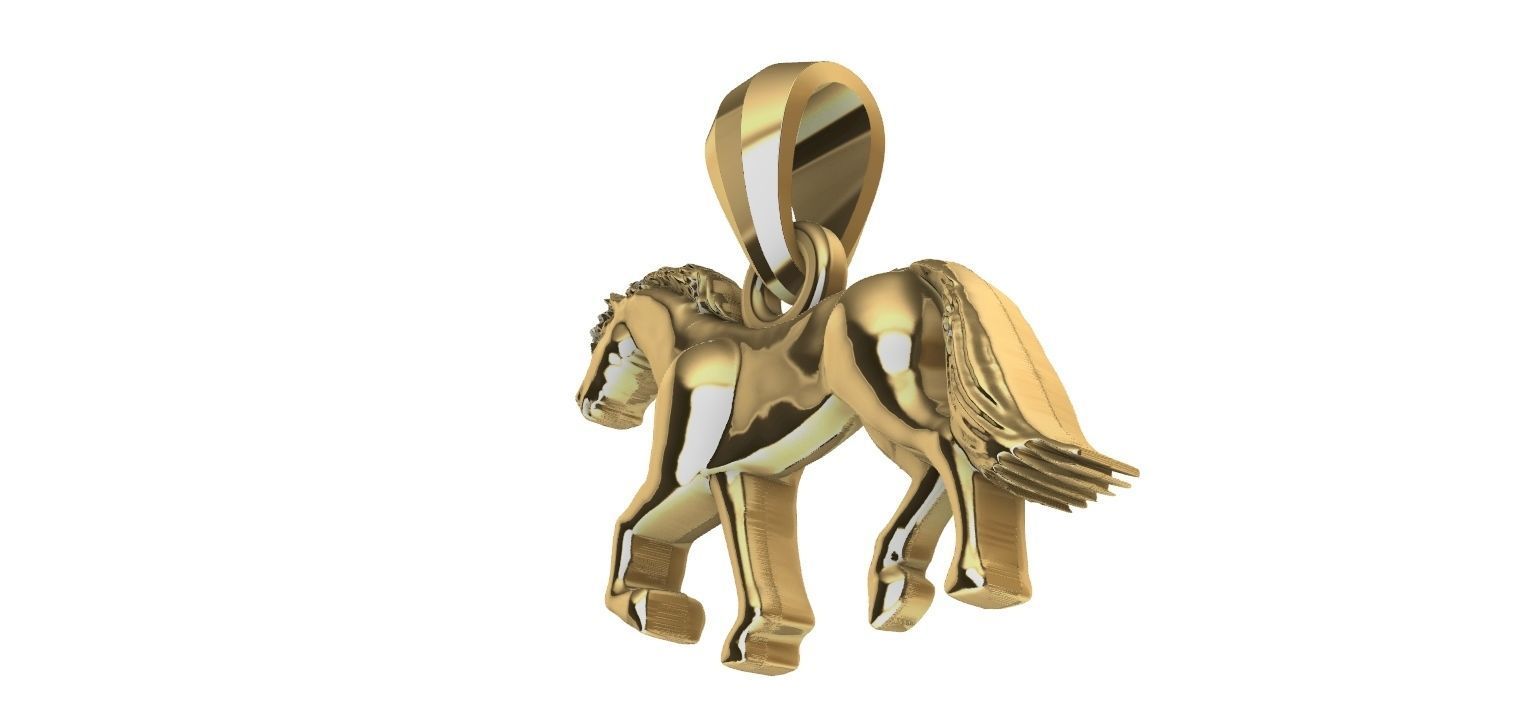 Trotting Horse Pendant - Cavalo trotando  3D print model_14
