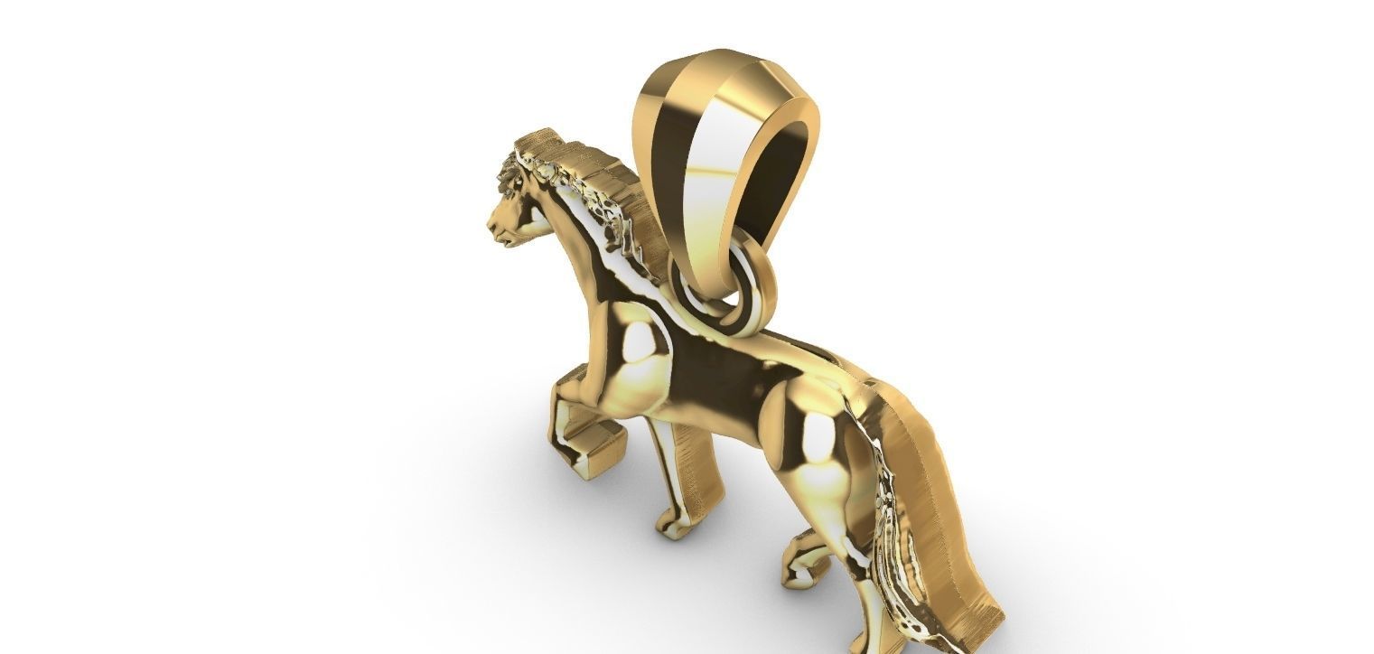 Trotting Horse Pendant - Cavalo trotando  3D print model_12